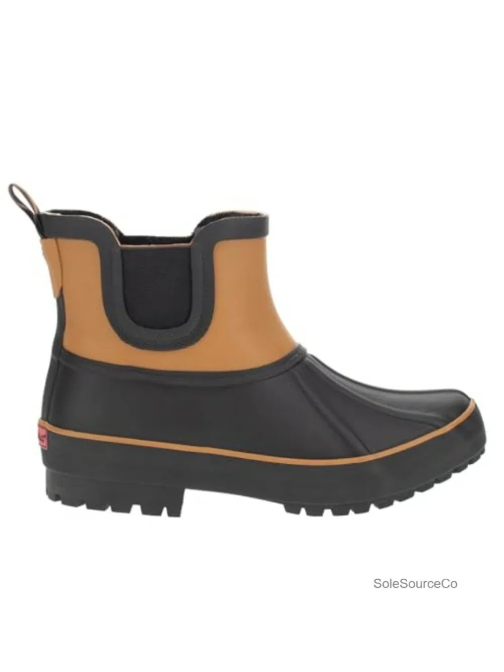 Women's Waterproof Duck Chelsea Lined Rain Boot Ankle Height Pull-On Rubber